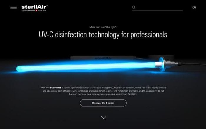 Sterilair website preview