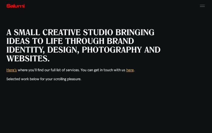 Salumi Studio website preview