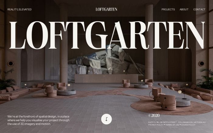 Loftgarten website preview