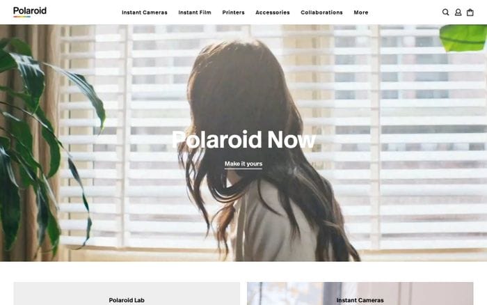 Polaroid website preview