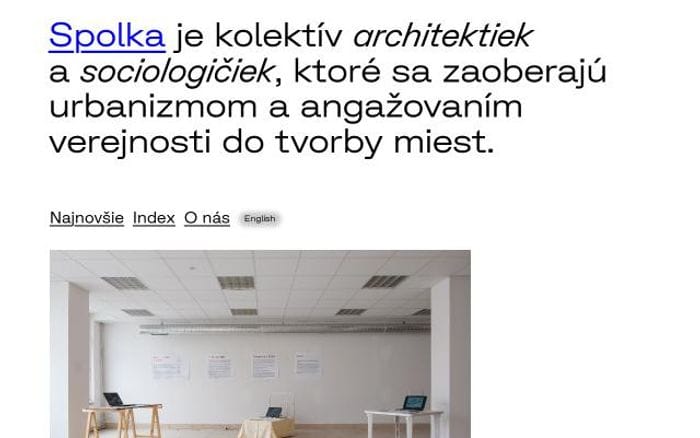 Spolka website preview