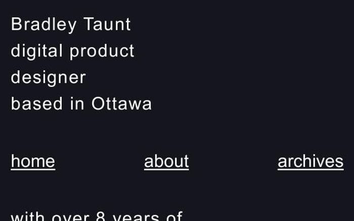 Bradleytaunt website preview