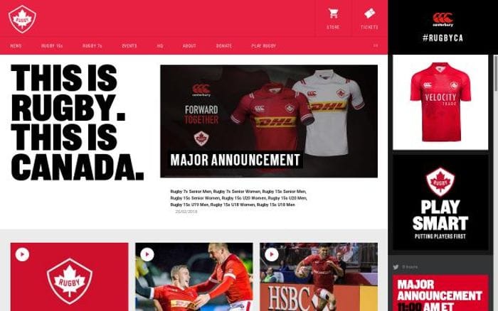 Rugby website preview