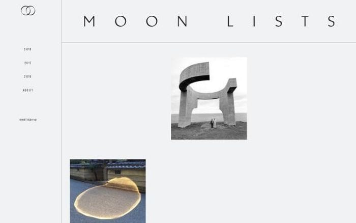 Moonlists website preview