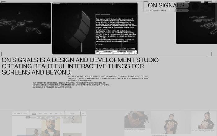 On Signals website preview
