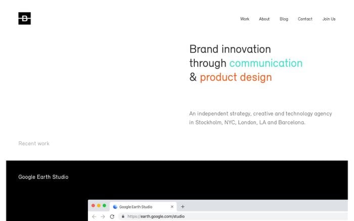 B-Reel website preview