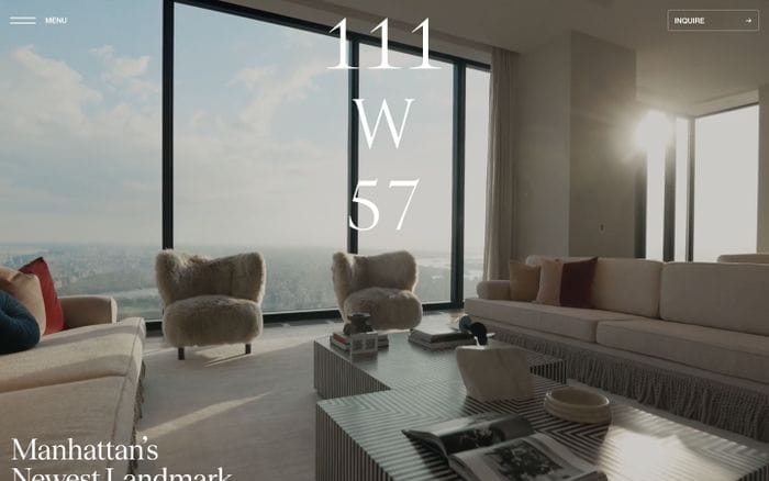 111 West 57th Street website preview