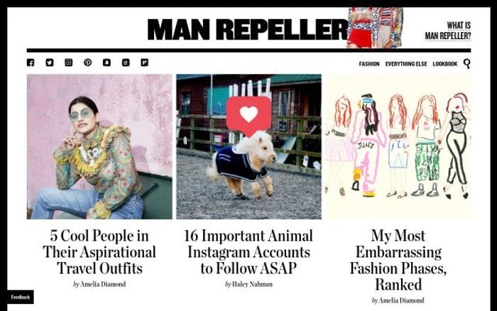 Manrepeller website preview