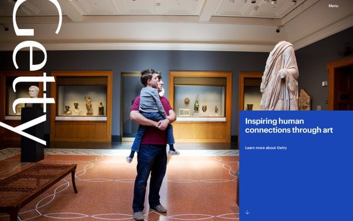 Getty website preview