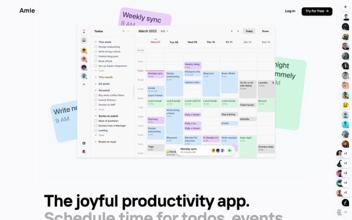 Amie website preview