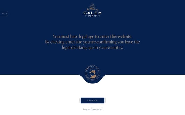 Porto Cálem website preview