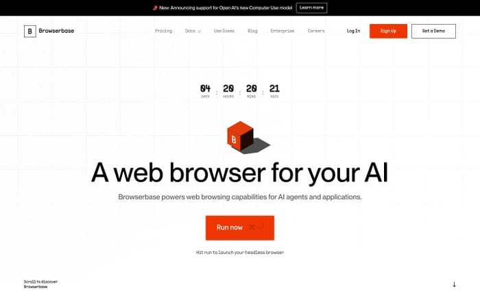 Browserbase website preview