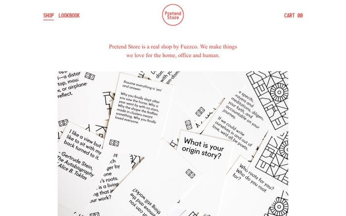 Pretend Store – Pretend Store website preview
