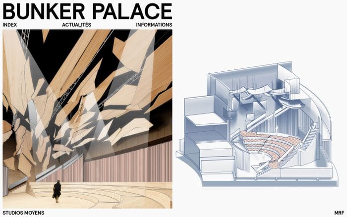 Bunker Palace | Bureau d'architecture website preview