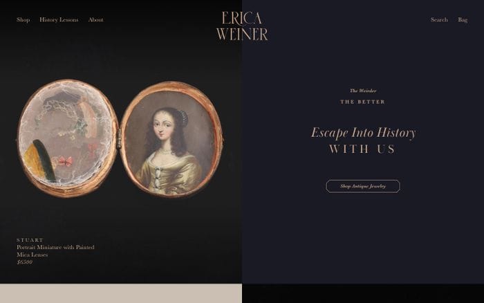 Erica Weiner website preview