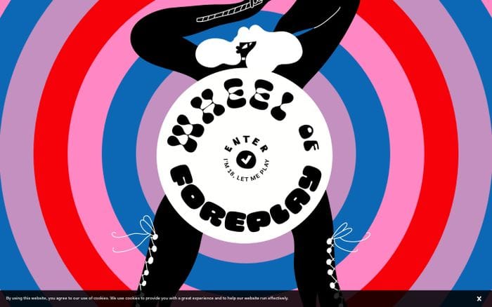 Wheel of Foreplay website preview