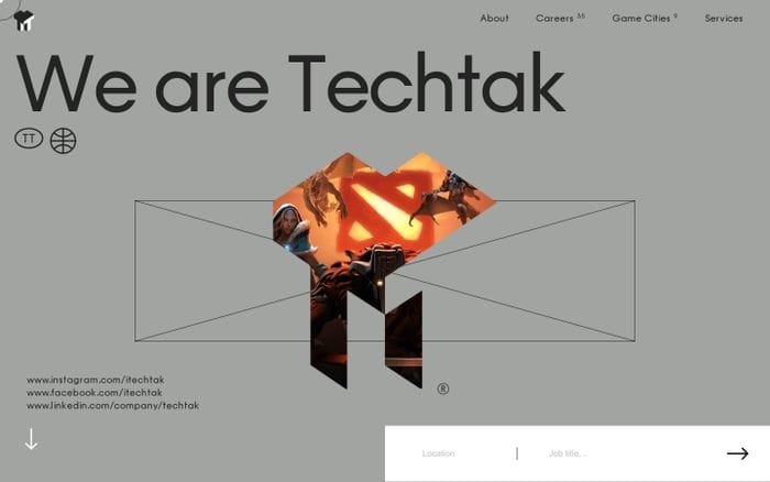 Techtak website preview