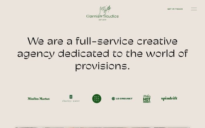 Garnish Studios website preview