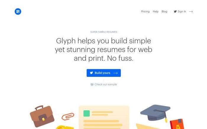 Glyph website preview