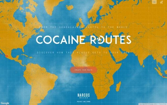 Cocaineroutes website preview
