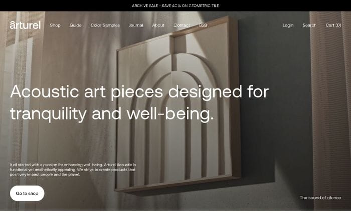 Arturel website preview
