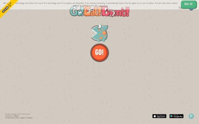 Goeatbomb website preview