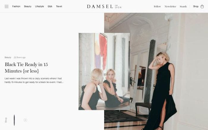 Damselindior website preview