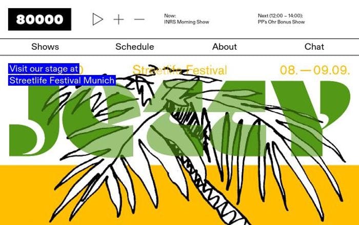 Radio80k website preview