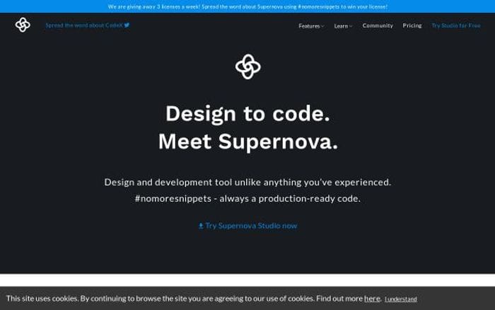 Supernova website preview