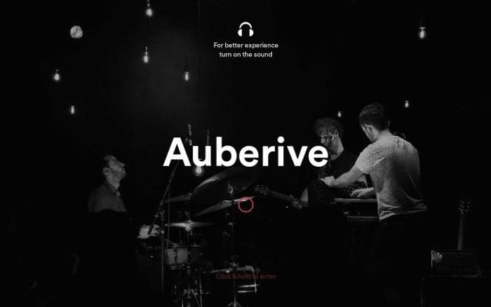 Auberivemusic website preview