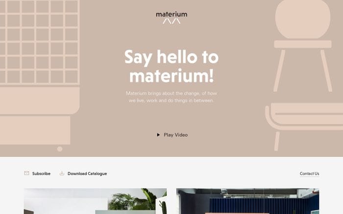 Materium website preview