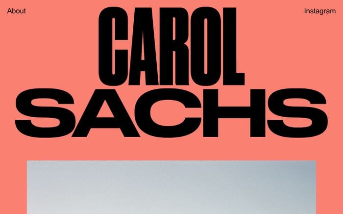 Carol Sachs website preview