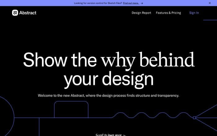 Abstract website preview