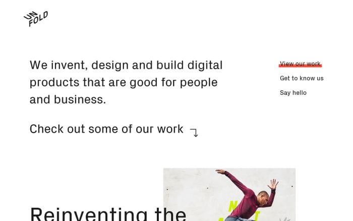 Unfold website preview