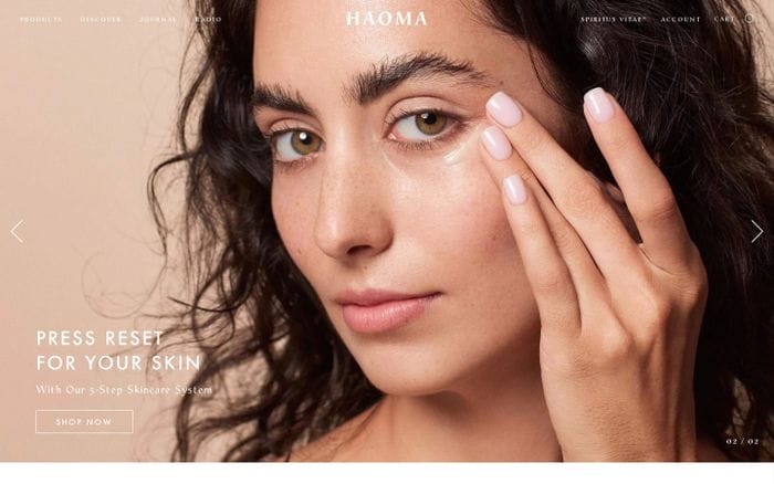 Haoma Earth website preview