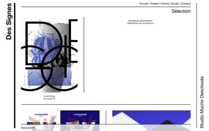 Des-signes website preview