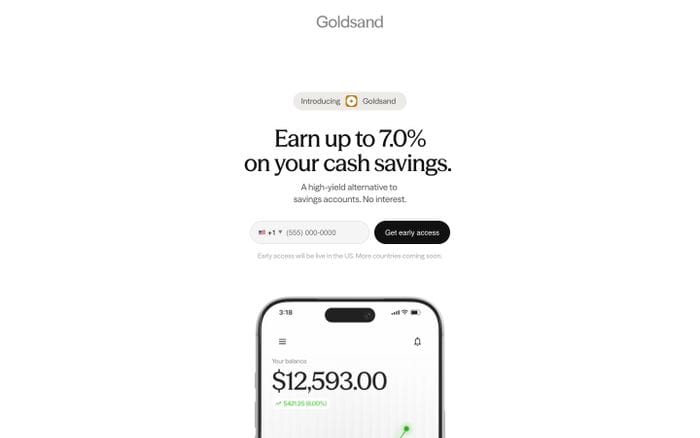 Goldsand website preview