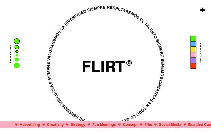 FLIRT home website preview