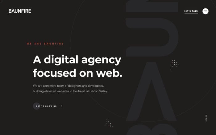 Baunfire website preview