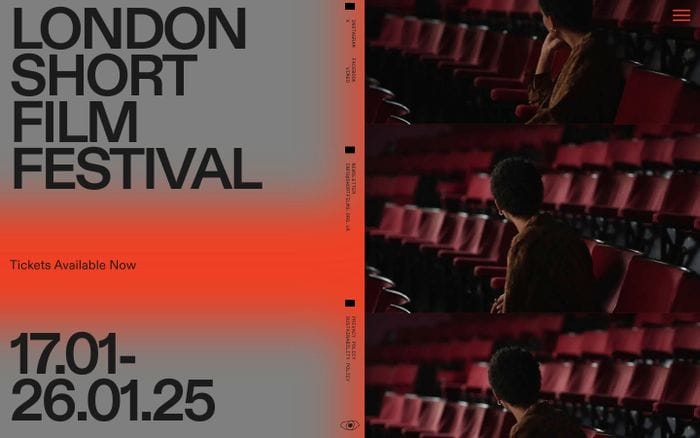 London Short Film Festival 2025 website preview