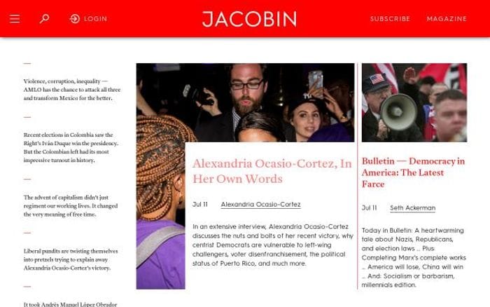 Jacobinmag website preview