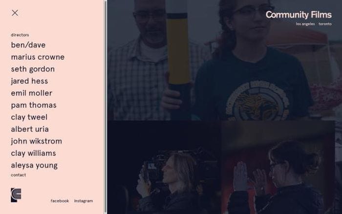 Communityfilms website preview