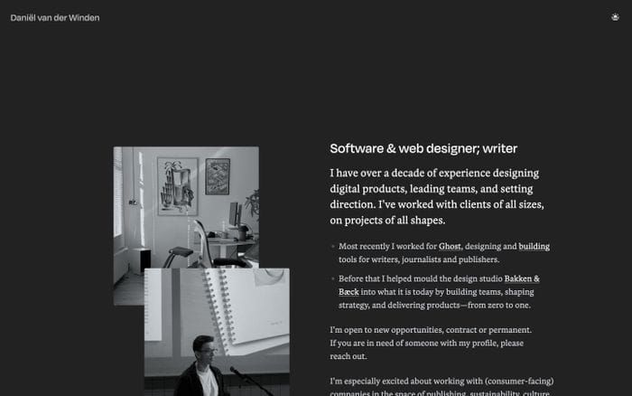 Daniël van der Winden website preview