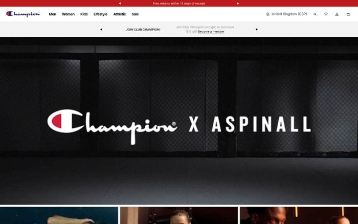 Champion website preview