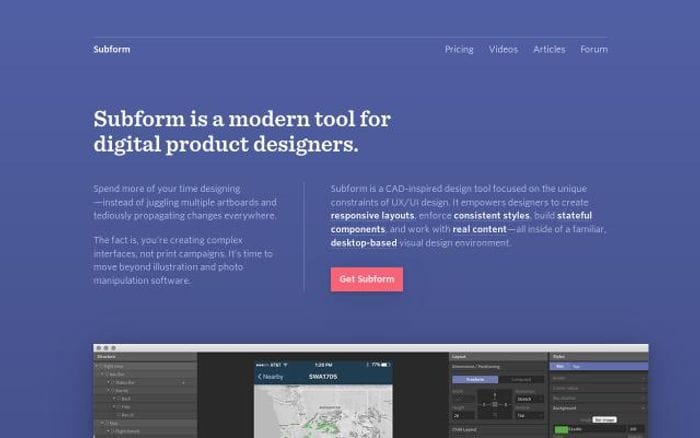 Subformapp website preview