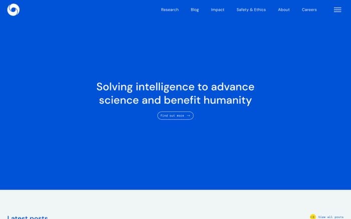 DeepMind website preview