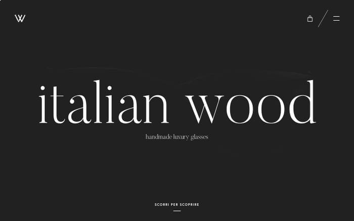 Italian wood website preview
