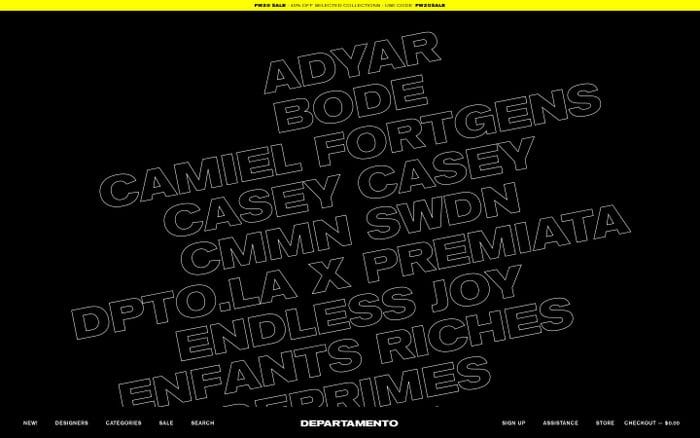 Departamento website preview