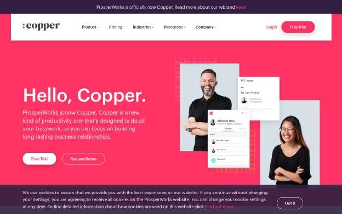 Copper website preview