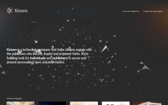 Kinzen website preview
